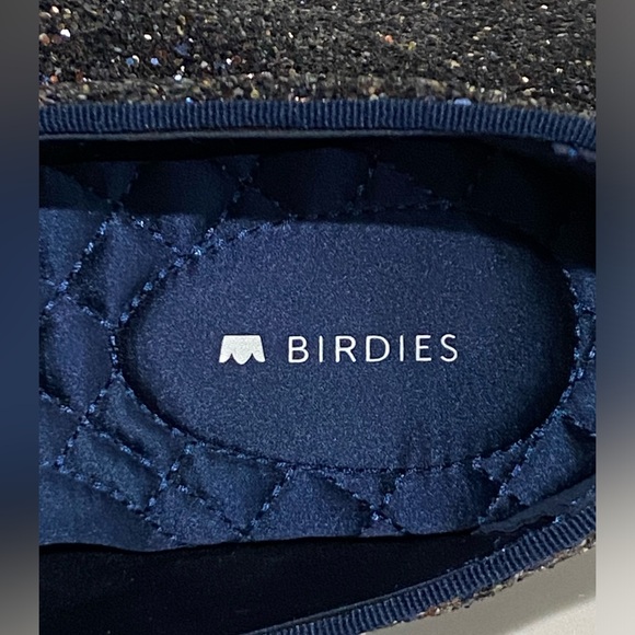 Birdies Starling Glitter Ballet Loafer Flats In Navy Women’s Size 7 New - Picture 6 of 10
